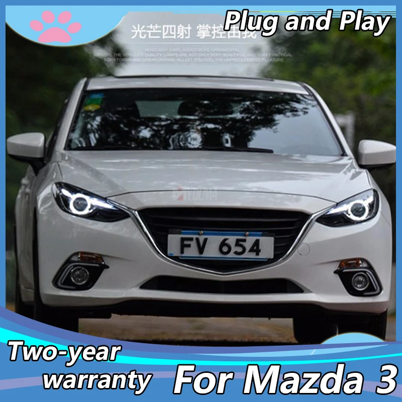 

Car Styling for Mazda 3 Axela LED Headlight 2014-2016 New Mazda3 LED DRL Hid Head Lamp Angel Eye Bi Xenon Accessories