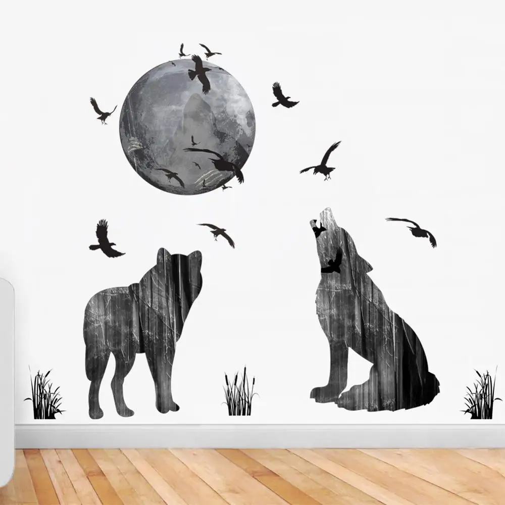 Roaring Wolfs наклейки на стену украшение для дома скандинавский стиль детской комнаты