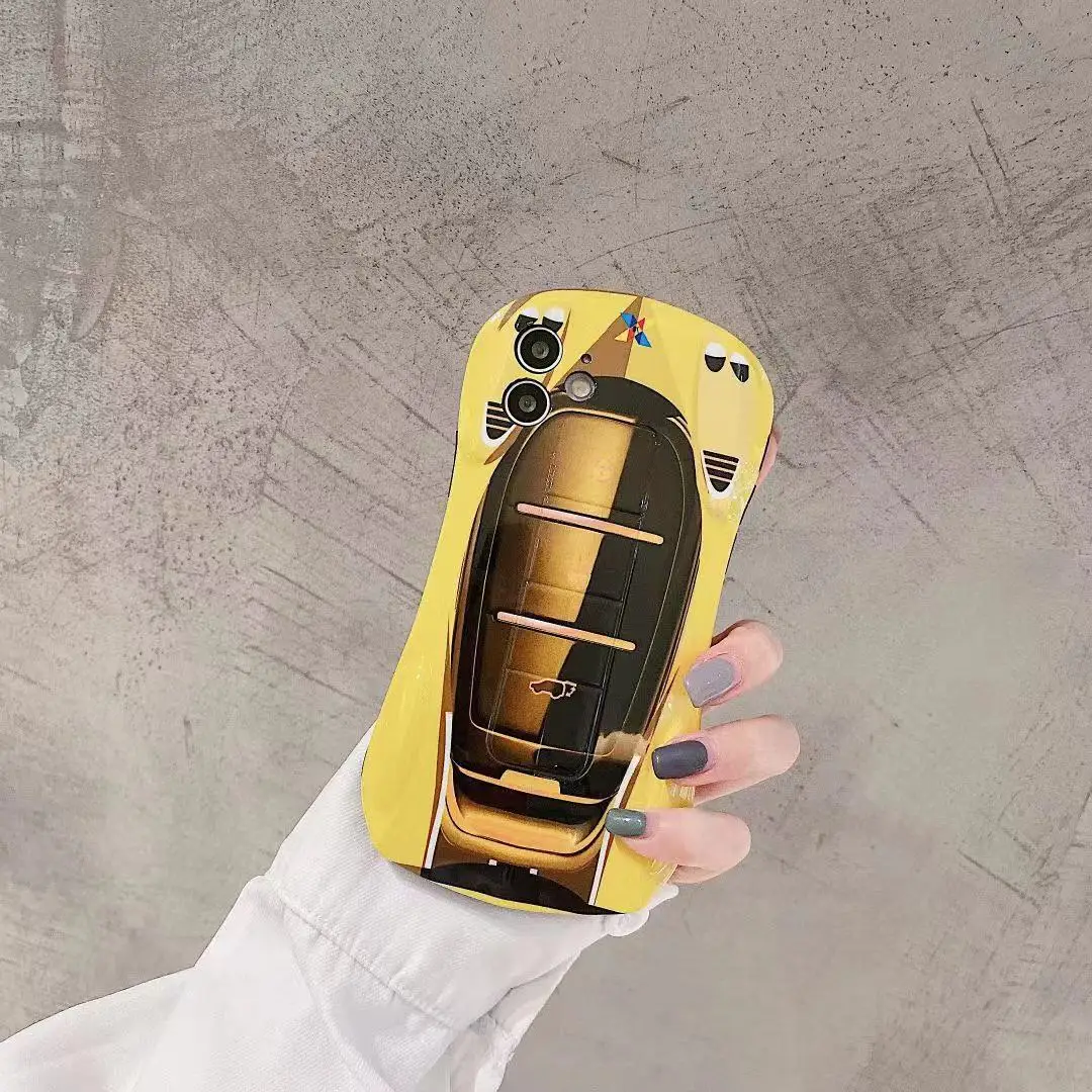 

Super Sports Car Shape Modeling Phone Cases For iphone 11 Pro Max 12 Pro Mini XR XS 8 X 7 Plus Shockproof Soft Silicone TPU Case