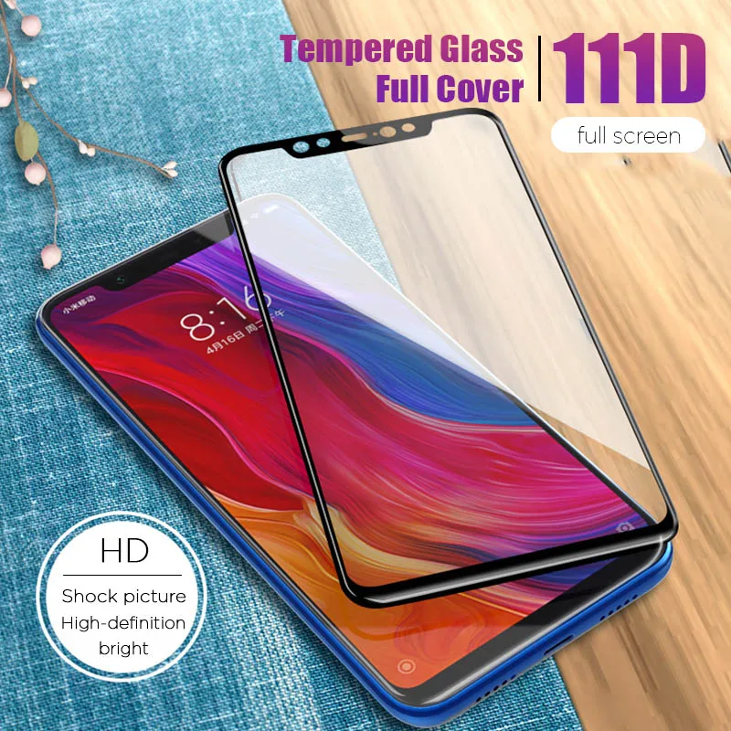 Защитное стекло 111D для Xiaomi A3 A2 A1 Pocophone F1 защитная пленка закаленное Mi 9 SE Pro 8 Lite CC9
