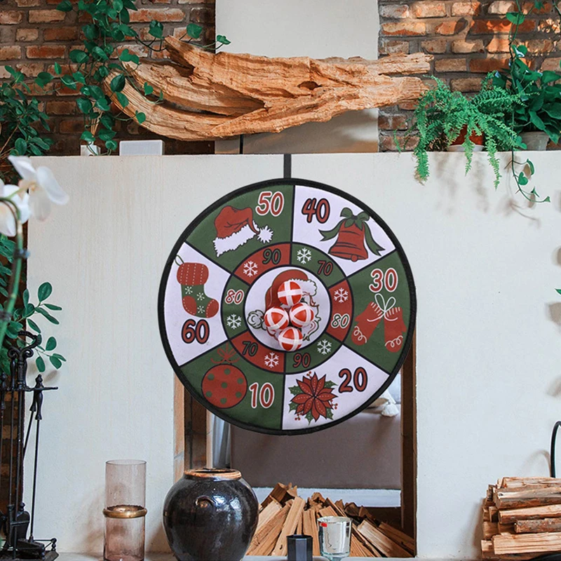 Забавные Рождественские шары Дартс СПОРТ игра игрушка стене висит украшение с 4