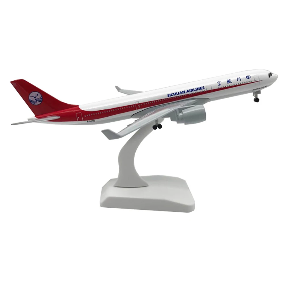 

20cm Aircraft Airbus a330 Sichuan Airlines Alloy Airplane with Wheel Plane Model Toys Children Kids Gift for Collection