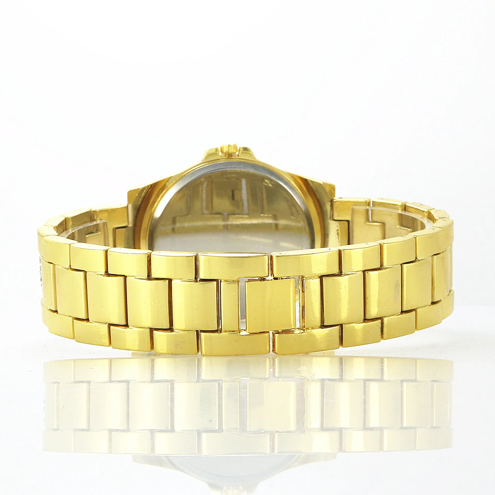 Брендовые женские часы с браслетом из нержавеющей стали полностью Стразы