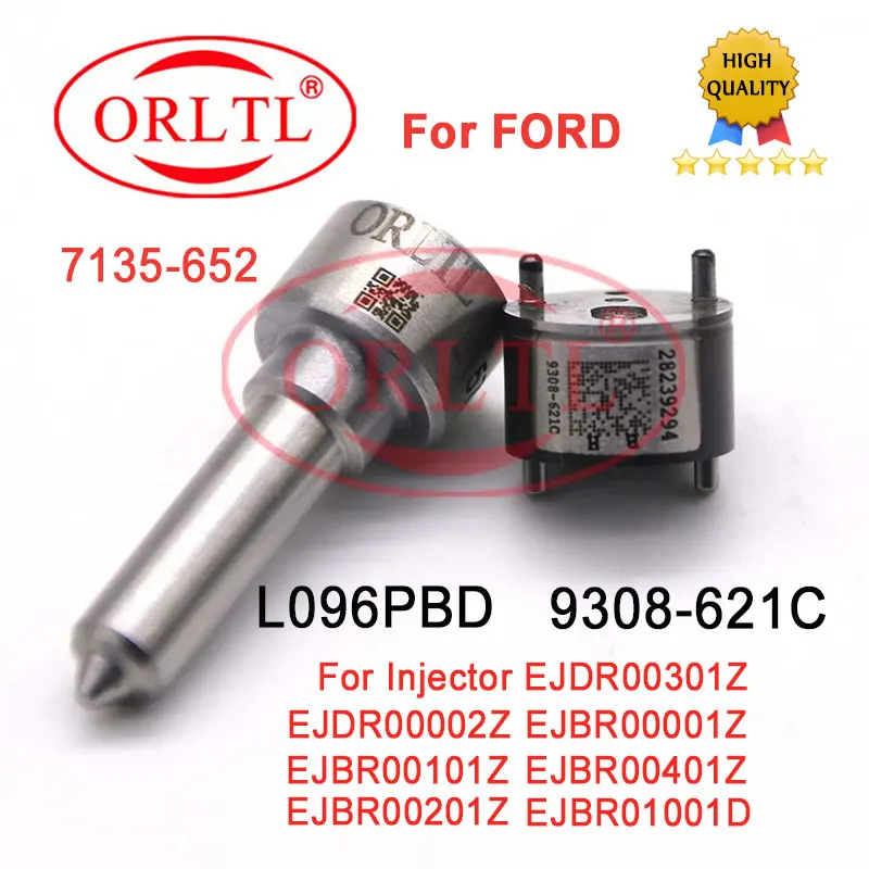 

7135-652 Common Rail дизель инжектор ремонтные комплекты сопло L096PBD клапан управления 9308-621C для FORD EJBR00201Z EJBR00101Z