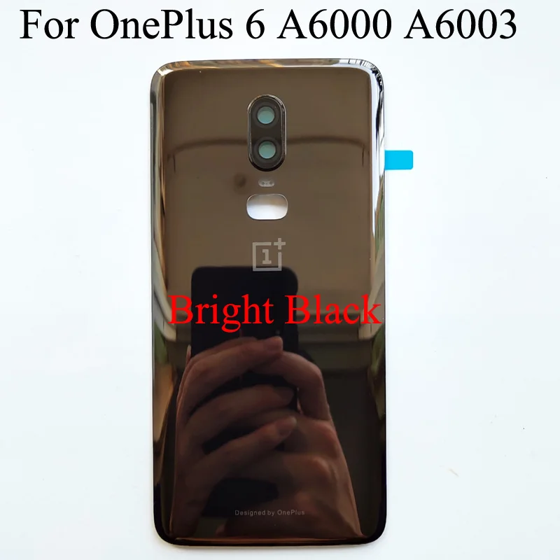 Bright Black Onep 6 Для Oneplus X 2, 3, 3 T, 5, 5, 6, 6 T, 7 Global задняя крышка батарейного отсека, корпус, чехол, Задние стекла, запчасти One plus 1+ 7 PRO GM1910, GM1911 - Цвет: Bright Black Onep 6