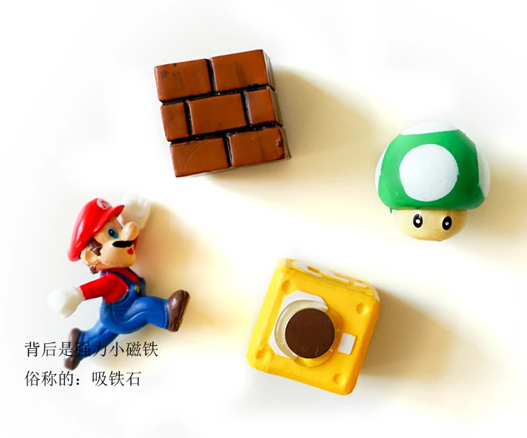 31pcs Super Mario Brothers Sunny 3D Magnet Creative Magnetic Paste Refrigerator Stick Home Ornaments Monster Anime Toys | Игрушки и