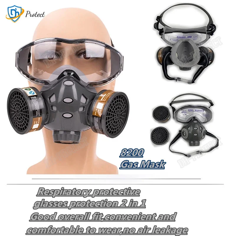 Полноразмерная маска DH против пыли с очками для защиты от распыления краски