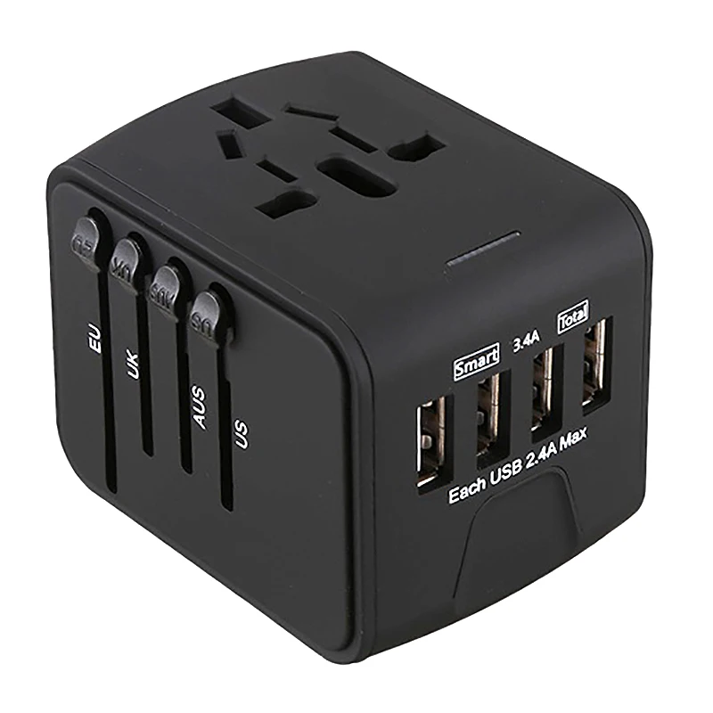 Новый адаптер для путешествий универсальный 4 USB США/Великобритании/ЕС/Австралии