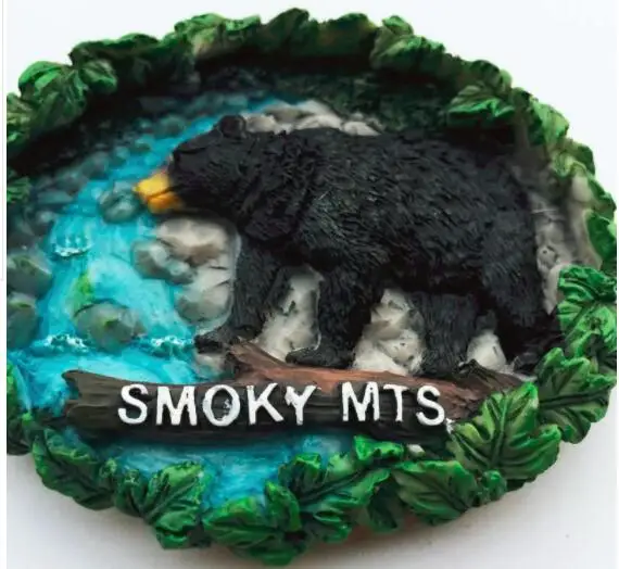 Магнитная наклейка на холодильник с изображением больших Дымчатых гор