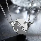 Ожерелье-чокер для влюбленных с котенком из нержавеющей стали