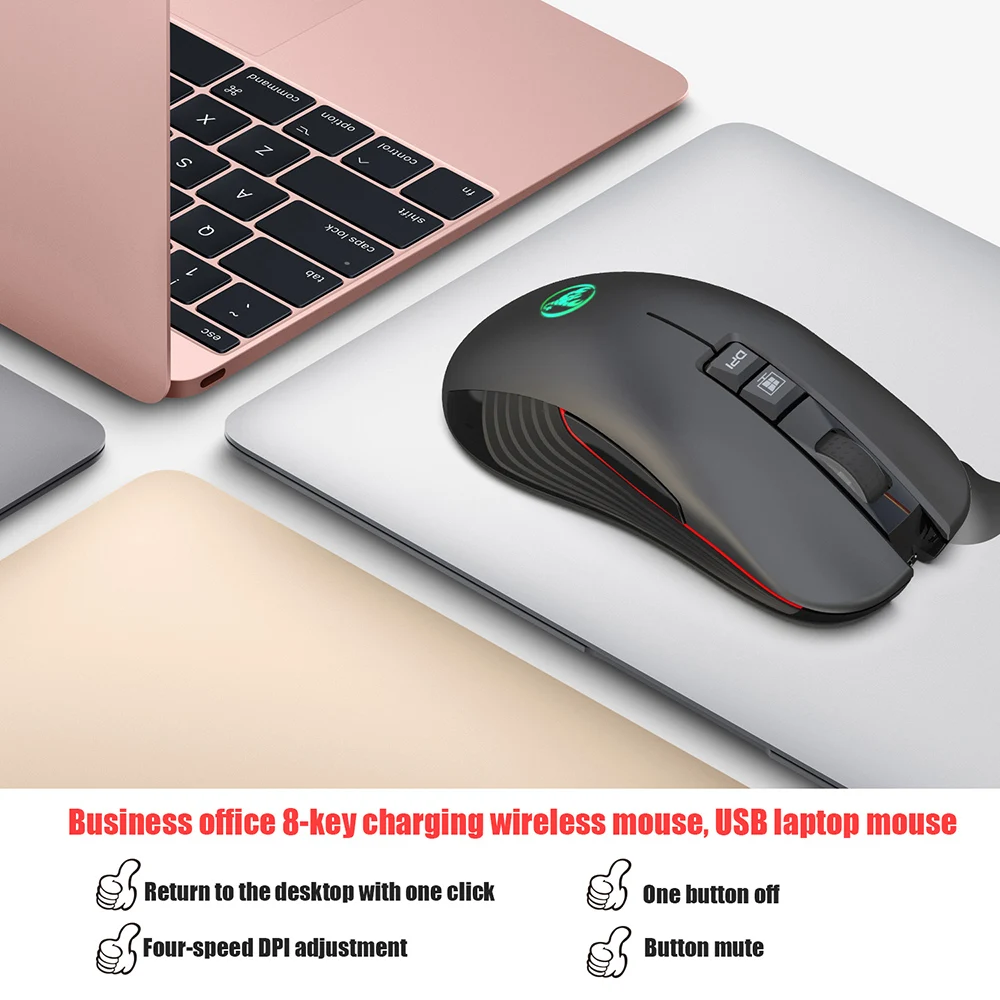 VicTsing 2 4G USB аккумуляторная игровая мышь 3600DPI 4 уровня регулировки DPI 8 кнопок