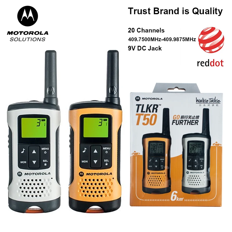 Рация Motorola TLKR T50 с 20 канальным радиусом действия 6 км уличная рация поддержкой Ni MH