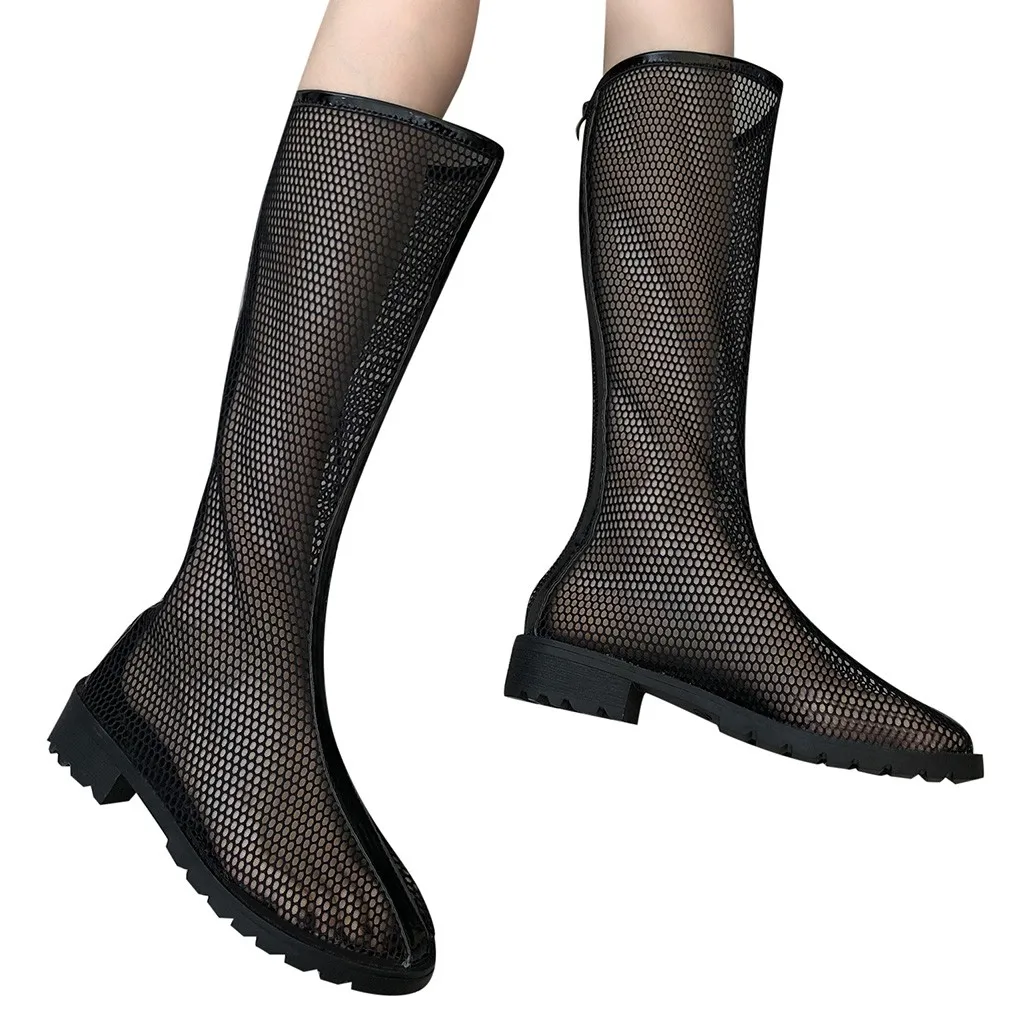 Fashion Tube Boots Summer Ankle Skeleton Women Super Breathable Shoes Joker Personality Female | Спорт и развлечения
