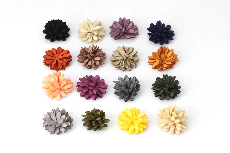 JH 25mm 20pcs mix 25 мм 20 шт./лот в форме цветка замша/ткань кисточка для смешивания цветной брелок для изготовления ювелирных изделий DIY серьги кулон - Цвет: JH 25mm 20pcs mix
