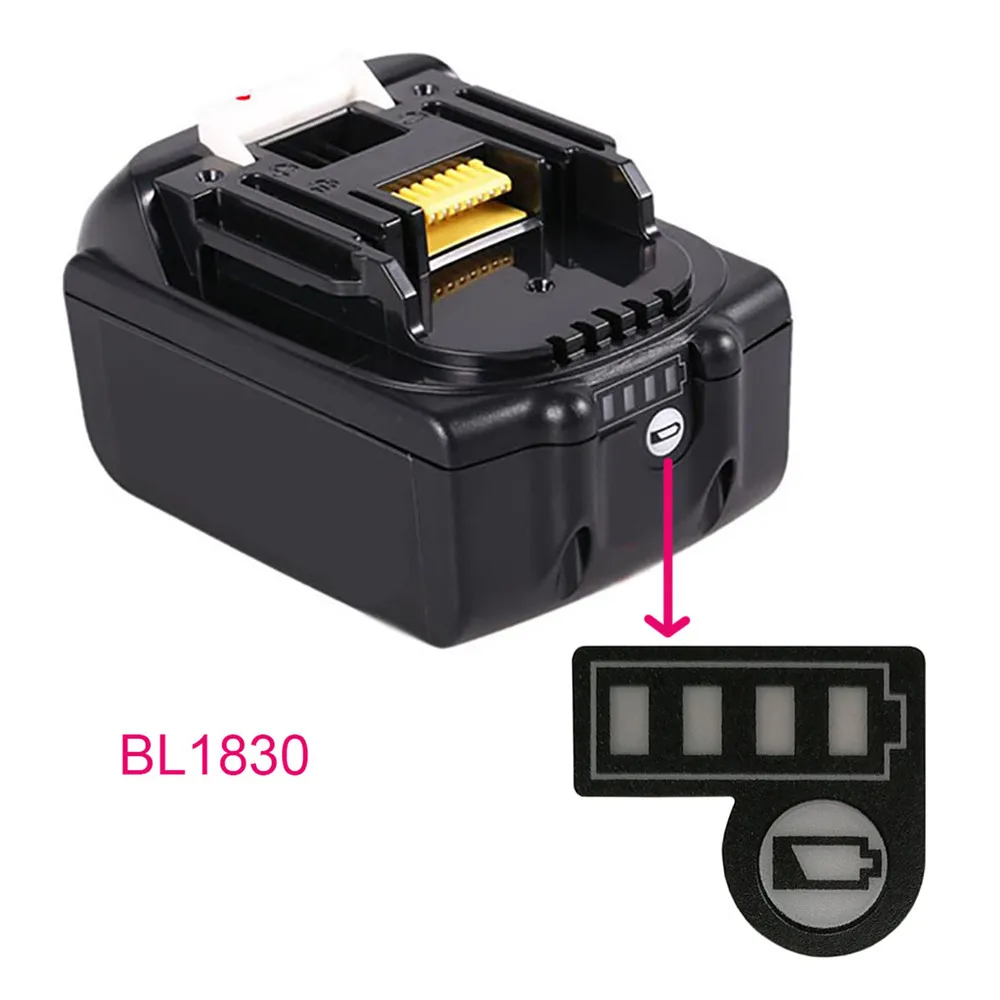 

10 шт. для батареи Makita BL1830 BL1430 светодиодная наклейка для ключей ёмкость этикетки наклейка 18 в 14,4 В литиевая батарея Высокое качество