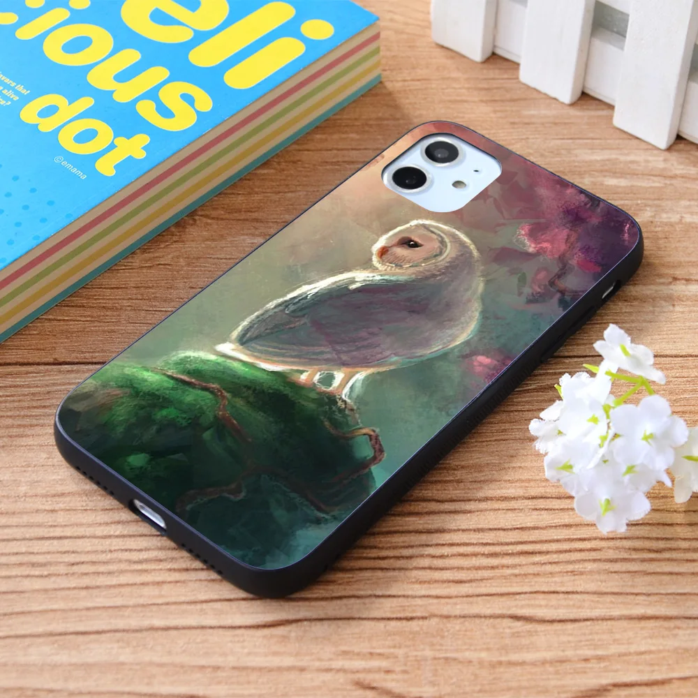 

For iPhone Barn Owl Soft TPU border Apple iPhone Case