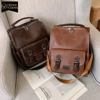 vintage soft leather woman backpack large capacity travel backpacks luxury high quality bookbag laptop school bags for girls new