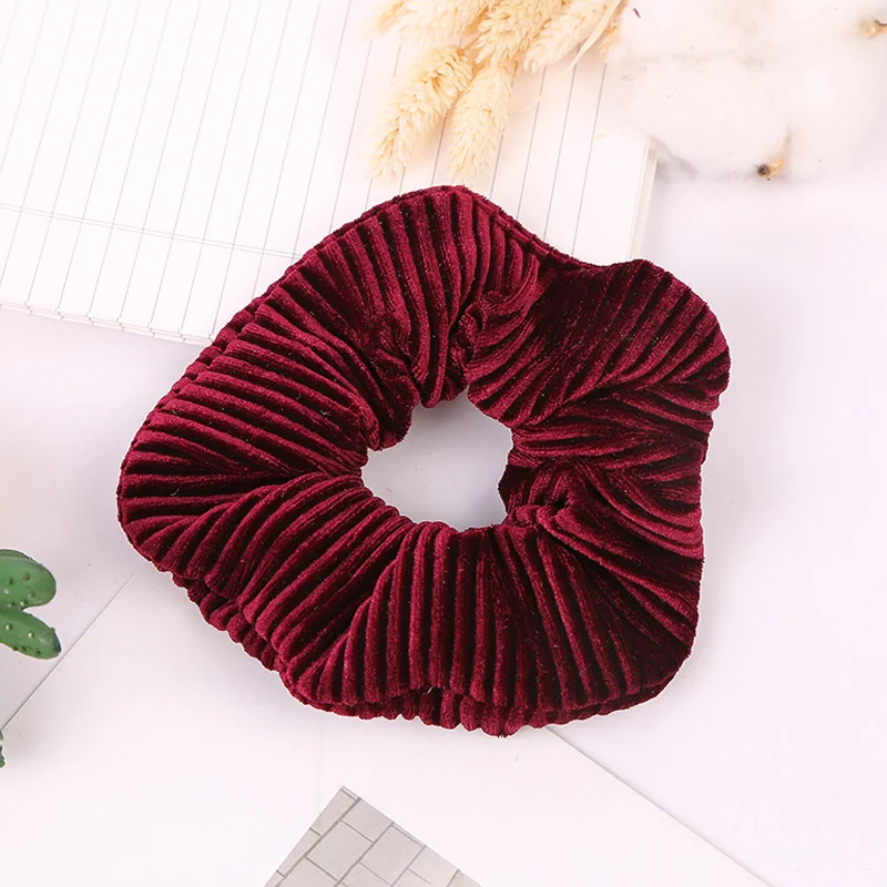 Женские бархатные резинки полосатые волосы кольца галстуки для девочек