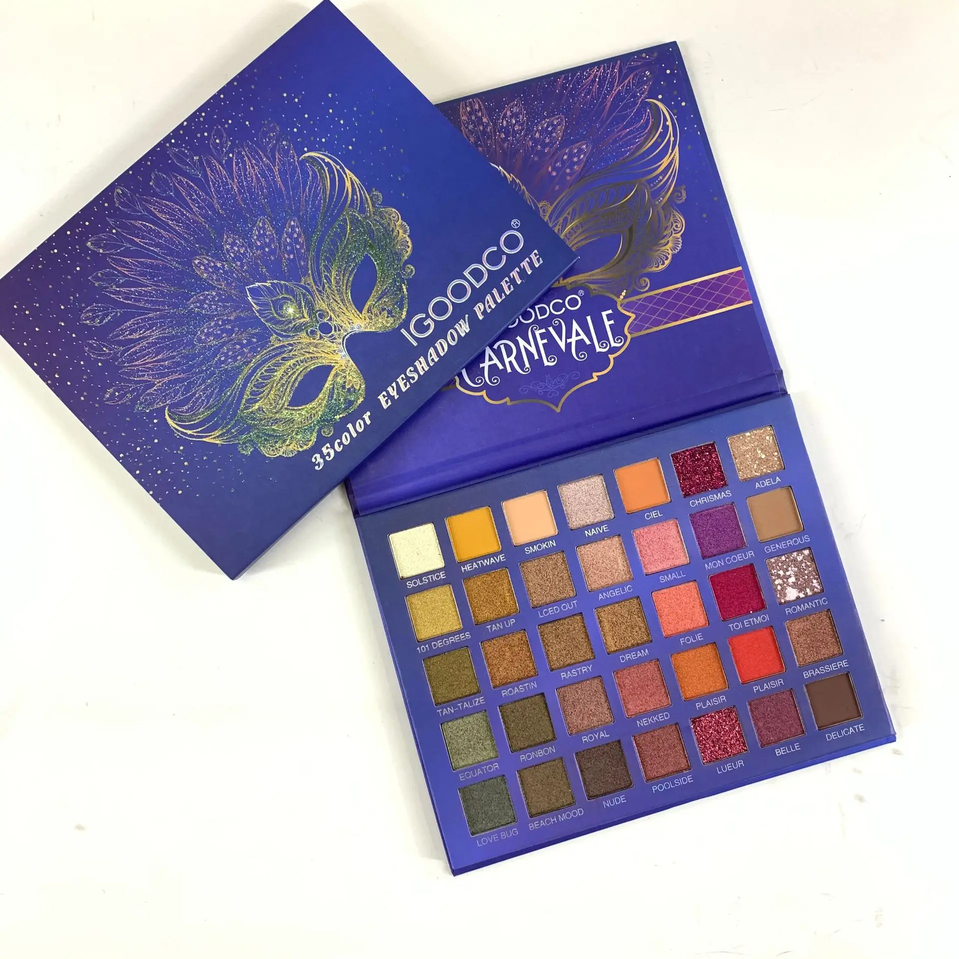 

35 Colors Shimmer Matte Sequined Large Plate Multicolor Eye Shadow Plate Makeup waterproof not blooming Easy to Wear Natural