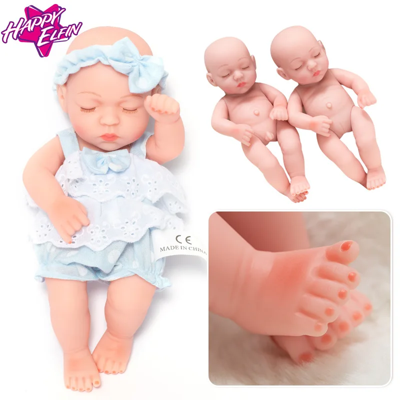 Bebes Кукла реборн 10icn мягкий силиконовый младенец куклы com corpo de silicone menina Рождество