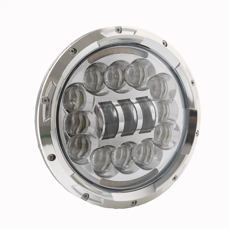 7 "Круглый 80 Вт Hi & Lo светодиодные фары DRL для Jeep Wrangler JK TJ CJ Patrol GR Y60 Hummer H2 Lada 4*4