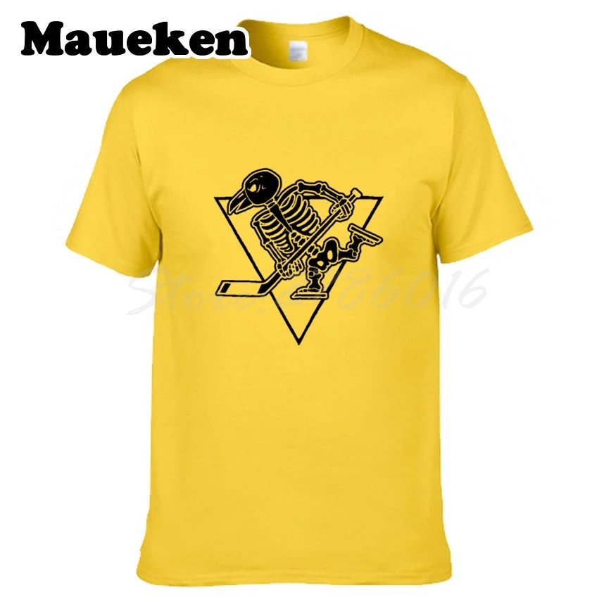 

New fashion Penguins skull T-Shirts Tees Shirt O-Neck Cotton Short Sleeve W0518139