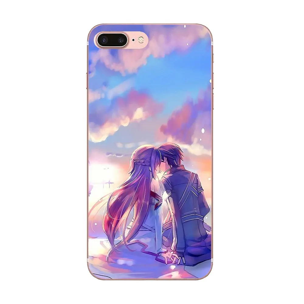 Sword Art Online Kirito Asuna TPU Coque Case For Sony Xperia Z Z1 Z2 Z3 Z4 Z5 compact Mini M2 M4 M5 T3 E3 E5 XA XA1 XZ Premium | Мобильные