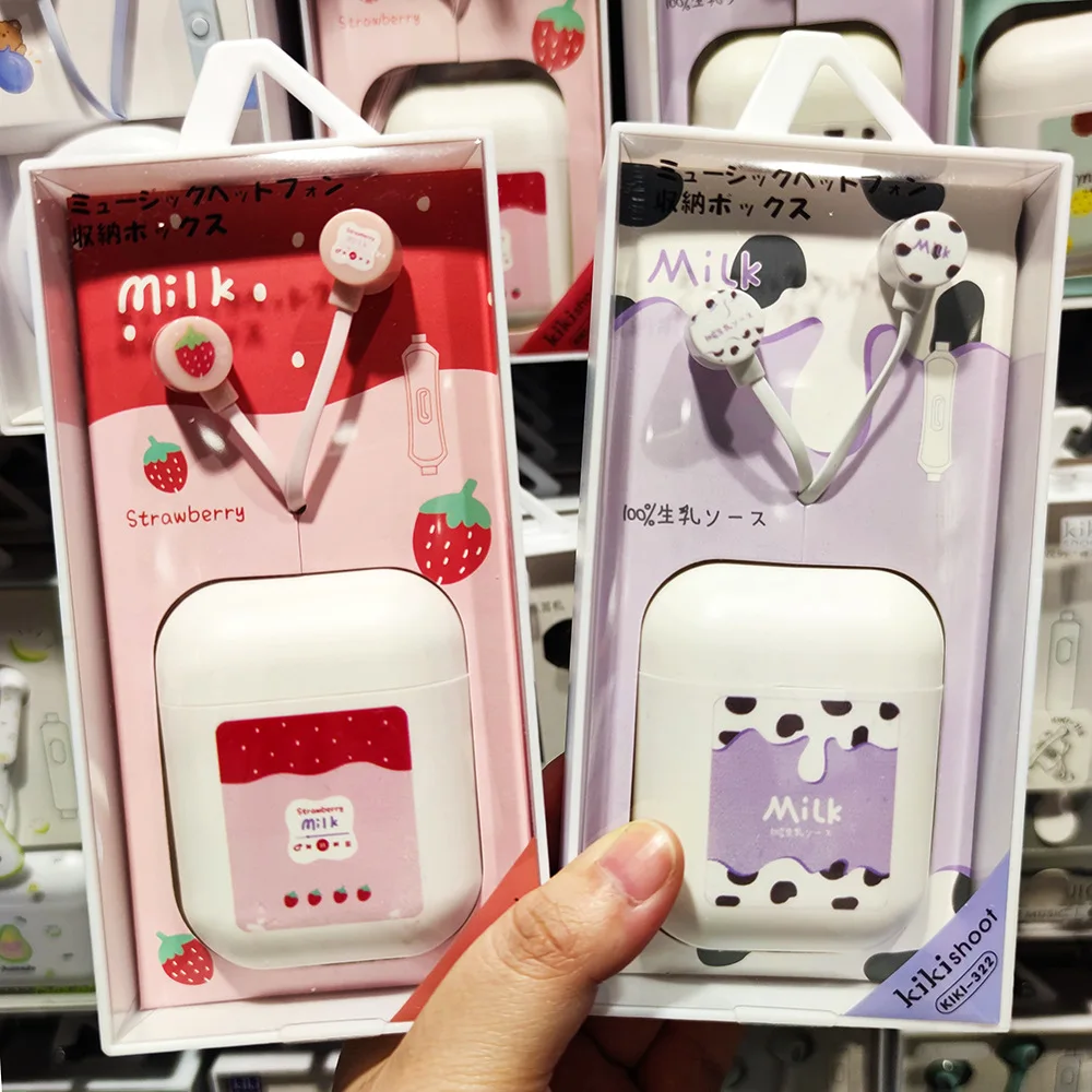

Earbuds voice Headsets Headphones With Microphone Storage Box Ear In 3.5mm For Kids Girls MP3 Gifts Cute mobile phone Universal