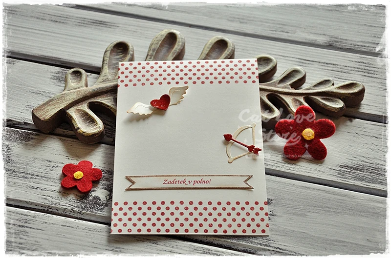 Cupid's Arrow День Святого Валентина металлический Скрапбукинг трафарет Декоративные ремесло тиснение высечки карты делая новые штампы для