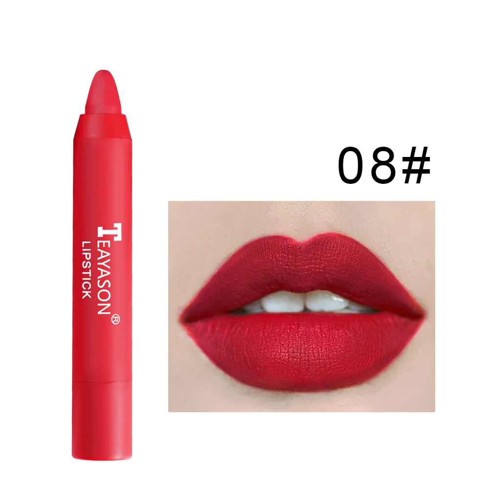 

12 Colors Velvet Matte Lipsticks Pencil Waterproof Long Lasting Sexy Lip Stick Nonstick Cup Beauty Makeup Lip Tint Pen Cosmetics