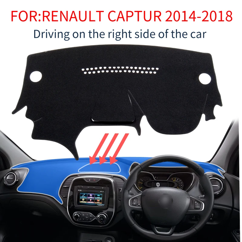 Для Renault Captur 2013~ samsung QM3 Противоскользящий коврик для приборной панели, Накладка для защиты от солнца, Dashmat автомобильные аксессуары - Название цвета: CAPTUR MAT  R