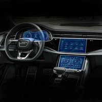 for audi q7 2020 2021 2022 q8 2018 2019 2022 tempered glass car navigation screen film dashboard protector sticker accessories