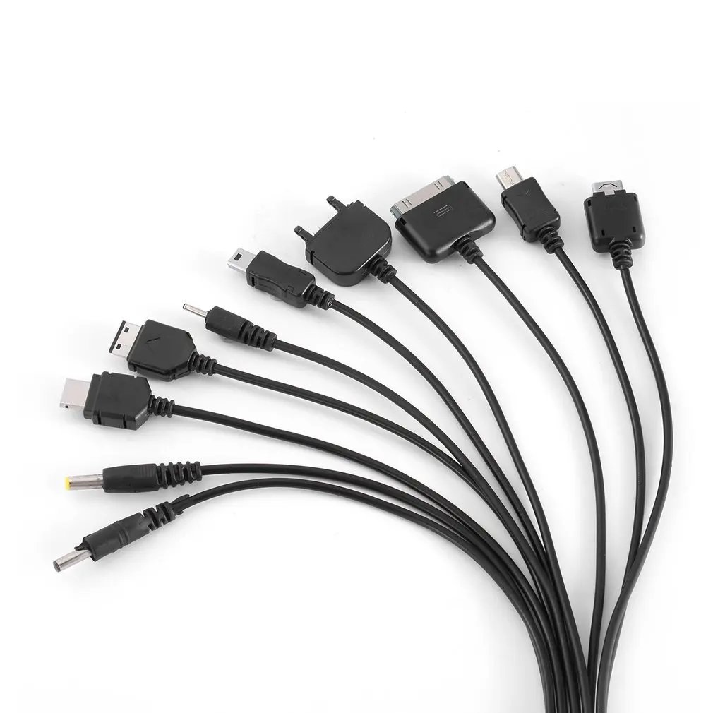 10 в 1 USB зарядный кабель Универсальный Портативный Легкий Многофункциональный Совместимость с большинством брендов телефонов