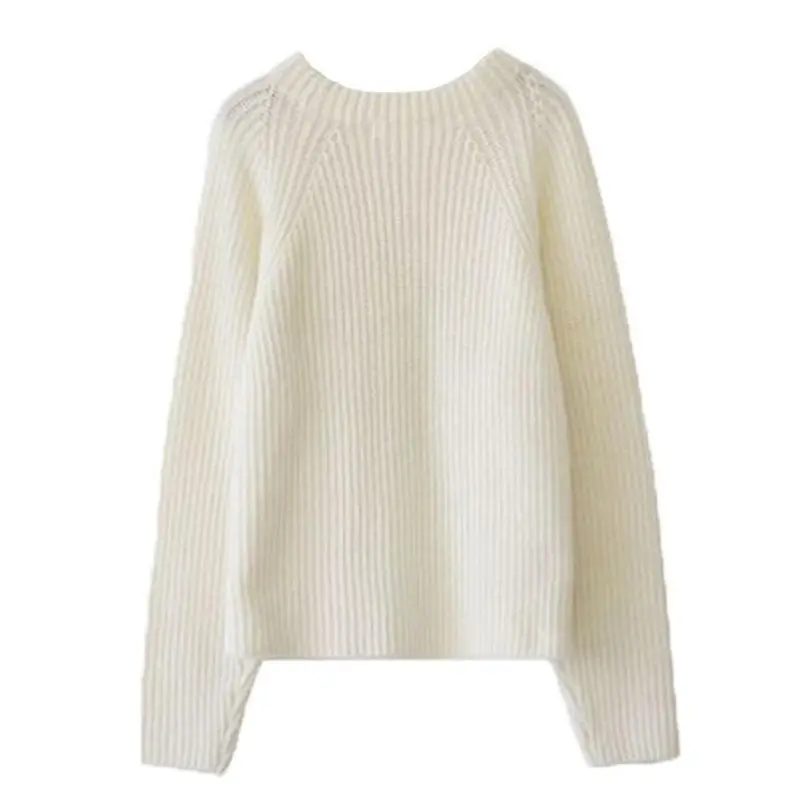 

Fashion Knitted Sweater Women Loose Long Sleeve Warm Pullovers Female Elegant Thick Autumn Winter Oversized Ladies Sweater Q3119