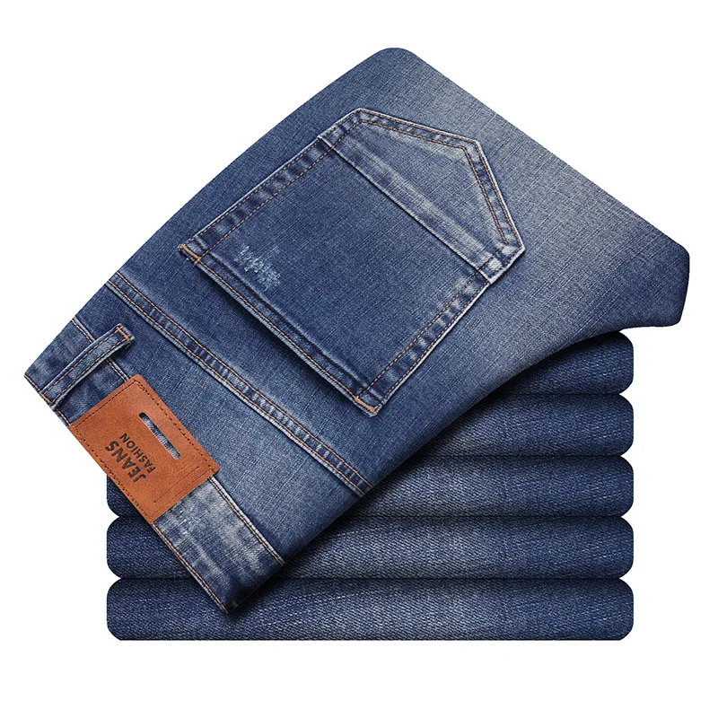 2020 новые мужские облегающие джинсы высокого качества модные повседневные