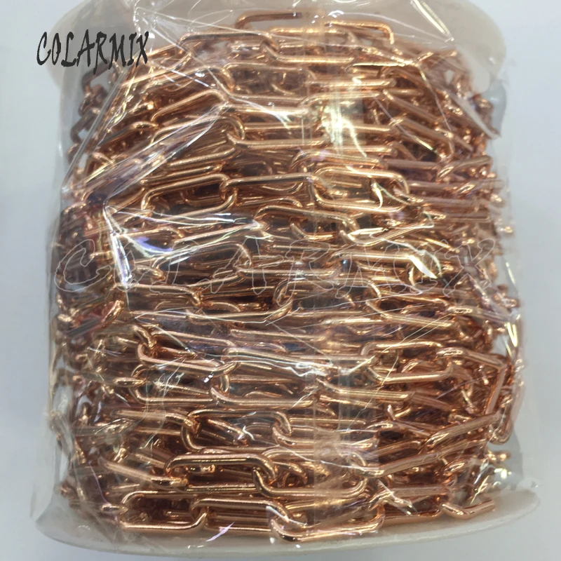 Длинная звеньевая цепочка 5 метров ожерелье из звеньев открытая изготовление