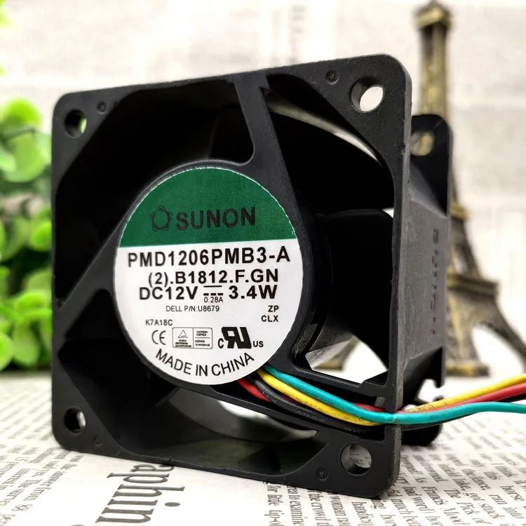 

NEW 6CM PMD1206PMB3-A 6038 12V 3.4W 0.26A Motor protection cooling