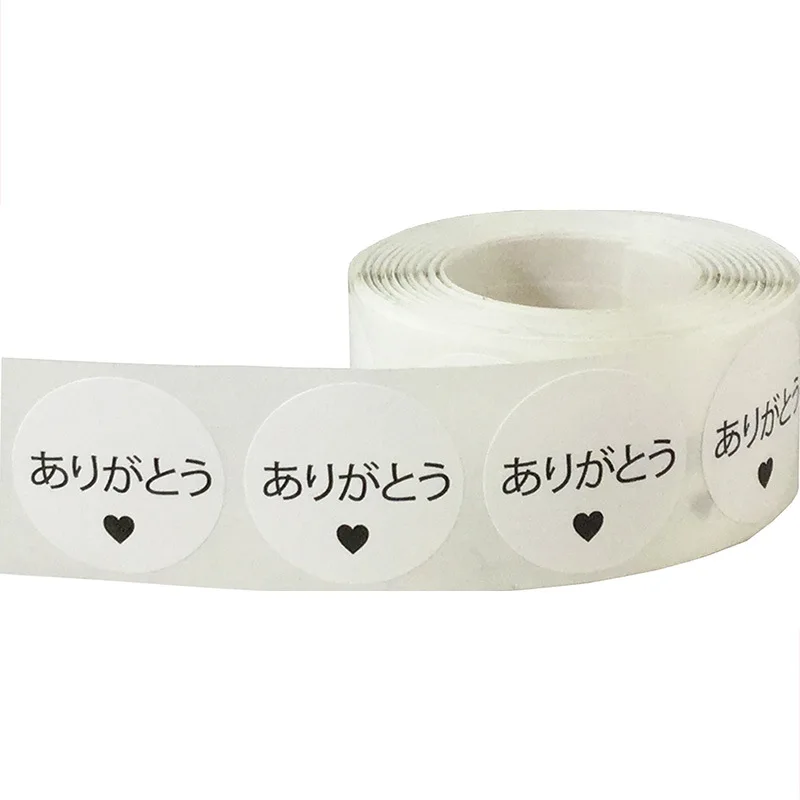 

2 styles Japanese Thank You Natural Kraft labels Stickers for seal label and package stickers scrapbooking stationery sticker