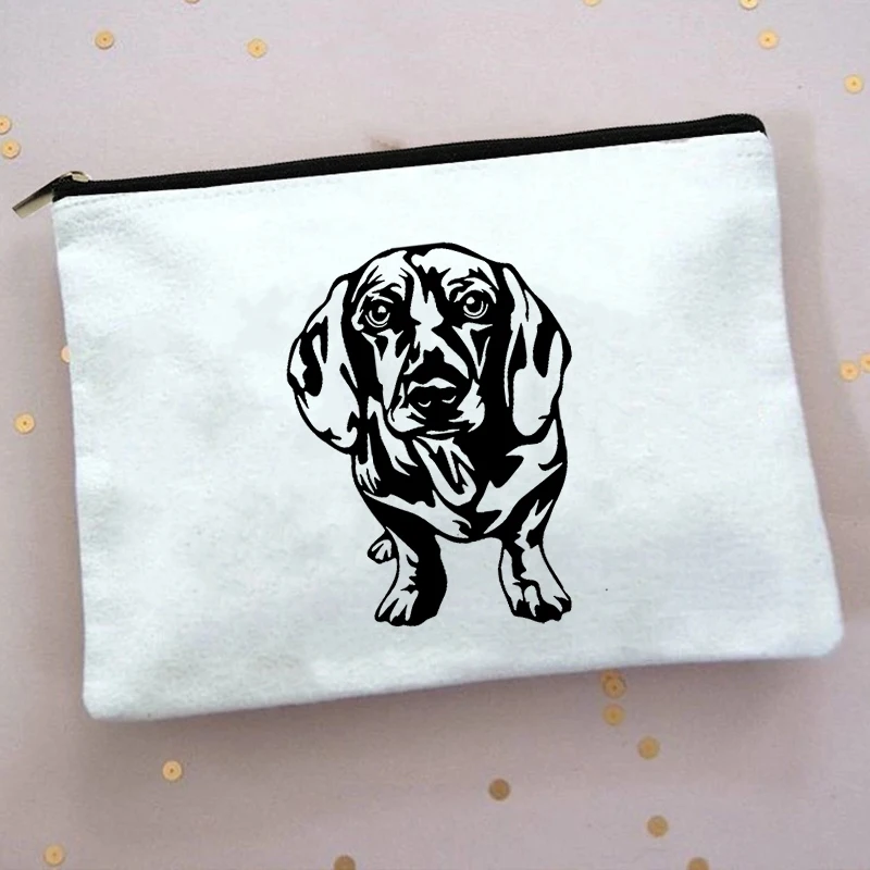 Уличные косметички Dachshunds с принтом для девушек женский косметический чехол