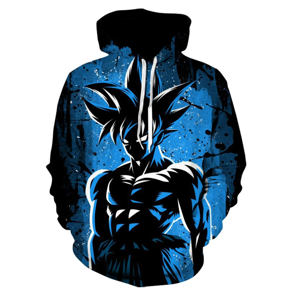 

2020 new autumn and winter anime hoodie men and women with the same 3D printed sweatshirt cartoon children Goku Vegeta fashion c