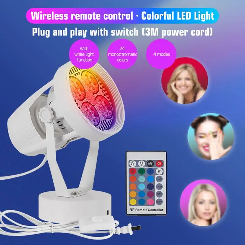 

Anchor Colorful Background Light Web Celebrity Doubly-tone Atmosphere Photography Remote Control Led Spotlights Lamp Studio Ring