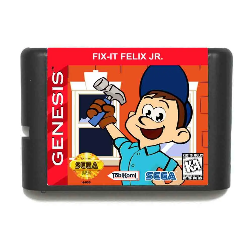 Фиксатор Felix Jr 16 бит MD игровая карта с розничной коробкой для Sega Megadrive/Genesis |