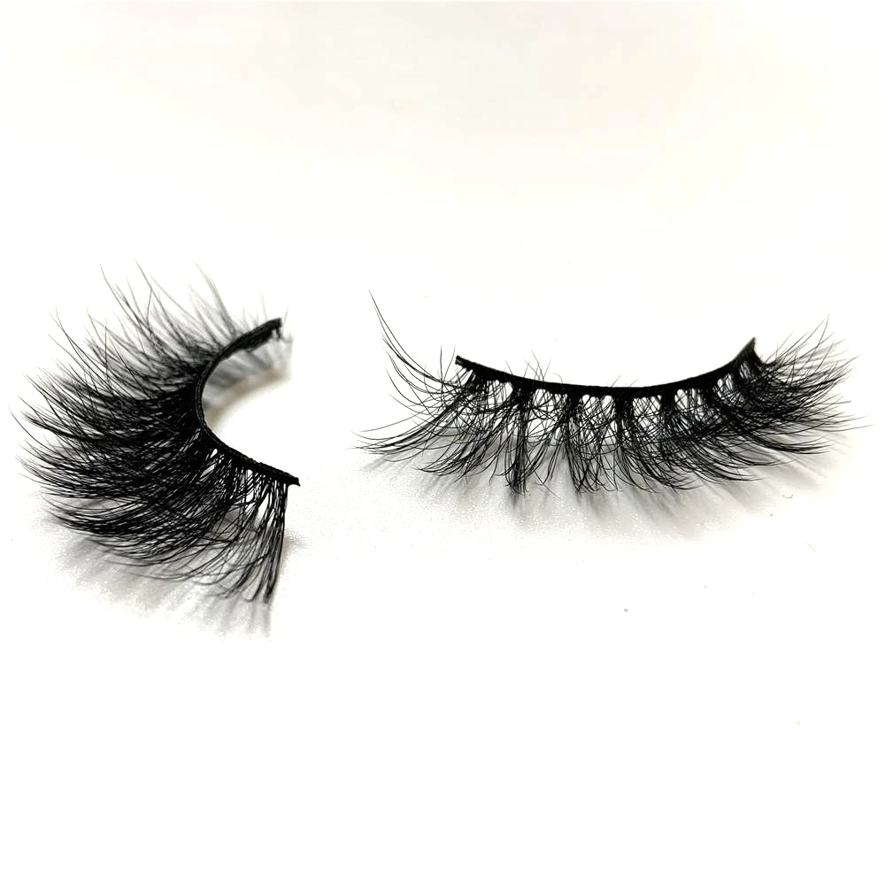 

1 Pair 3D Mink Eyelash Cruelty Free Handmade Crossing Lashes Individual Strip Thick Mink Lashes Reusable Fake Eyelashes EP07