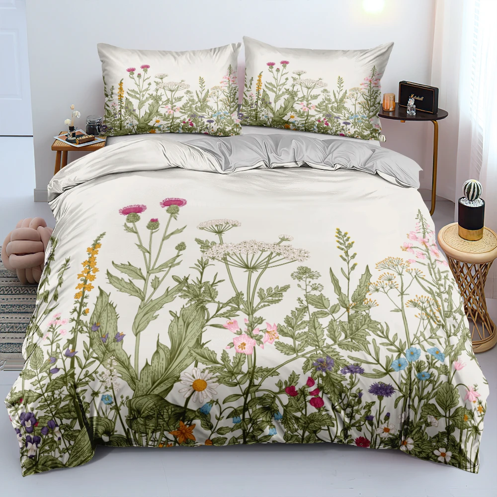 

3D Linens Bed Custom Design Duvet Cover Sets White Comforter Cases Pillow Shames Full Single Double Size Flowers Home Textile