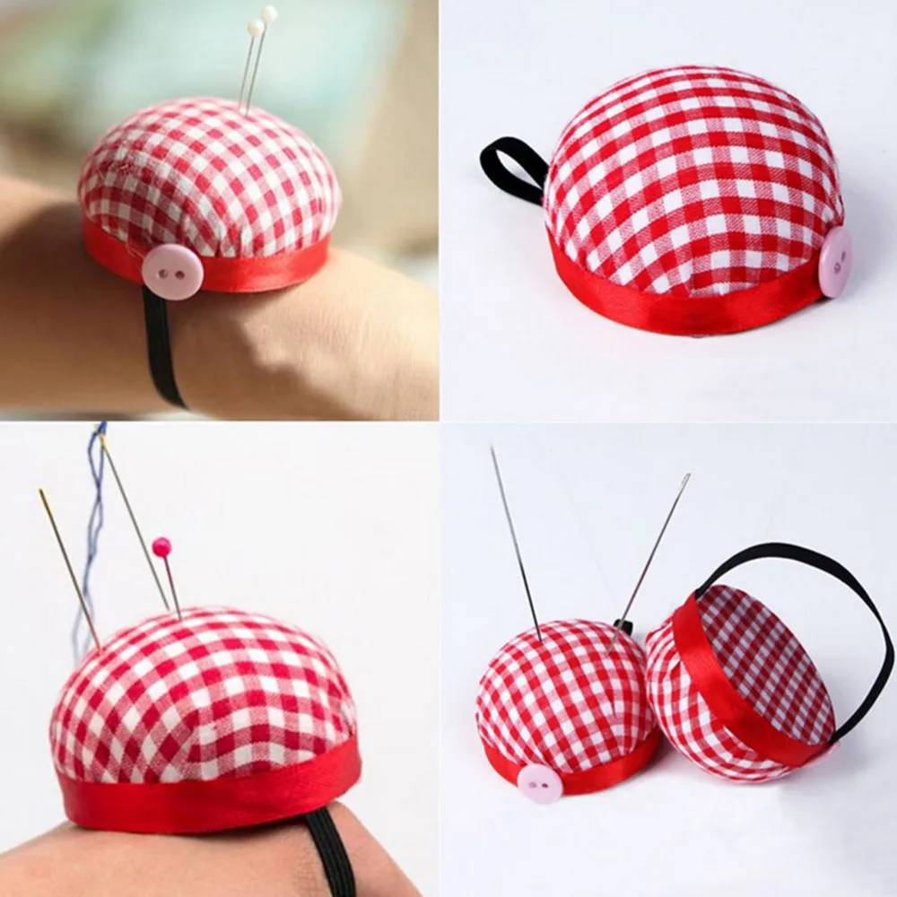 

1pc Sewing Kit Ball Shaped Needle Pin Cushion With Elastic Wrist Belt DIY Handcraft Tool for cross stitch sewing home