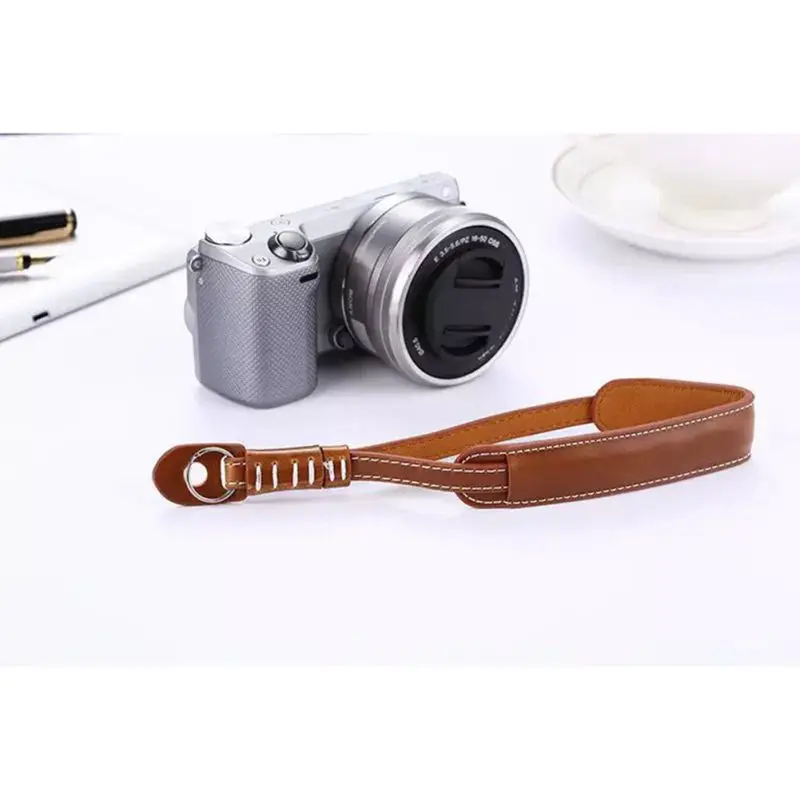 ПУ противоскользящий материал ремешок на запястье для камеры сверхпрочный