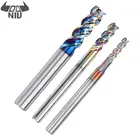 DANIU 4 флейты твердосплавный 3-10 мм DLC красочное покрытие Концевая мельница для авиационного алюминия обновление Фрезерный резак для станка с ЧПУ