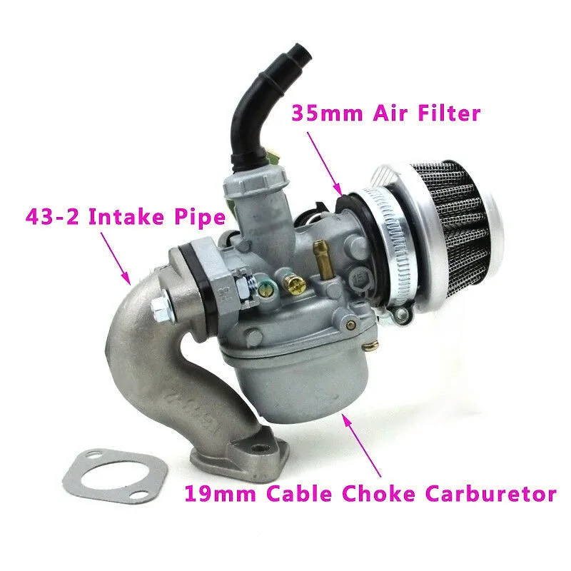 PZ19 Карбюратор воздушный фильтр для ATV Go-Kart сборка восстановленная Замена |