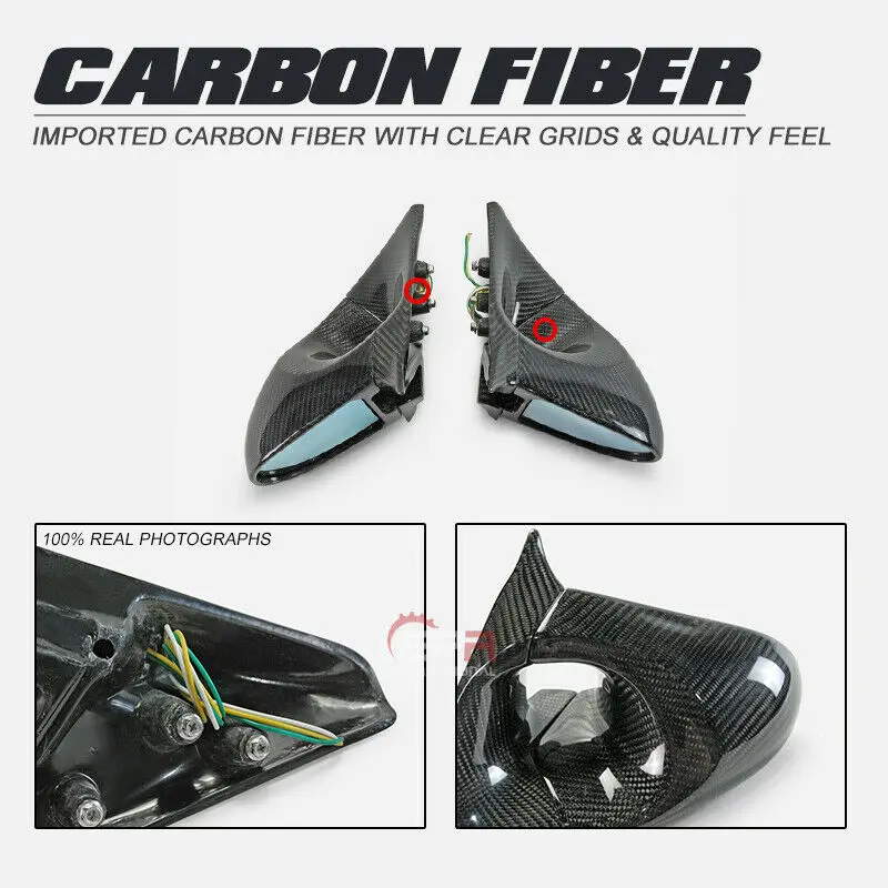 

For Nissan Skyline R34 GTR ER34 Aero Mirror Rear View Mirror Replacement Trim Body Kit Car Styling Carbon Fiber