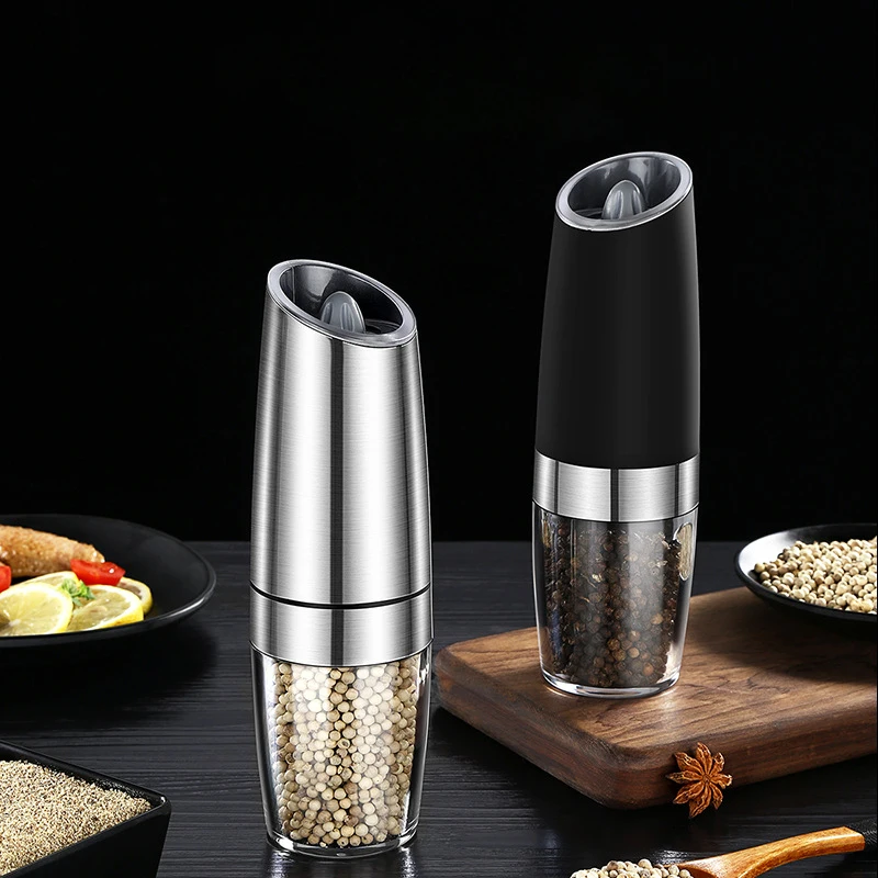 

Salt and Pepper Grinder Electric Gravity Grinder Pepper Salt Spice Mill Set with Adjustable Coarseness LED light Kitchen Tools